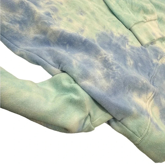 Victoria Secret PINK Blue Tie  Dye Oversized Hoodie Size Small - Picture 5 of 8